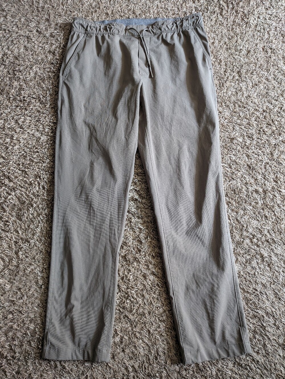 Vuori Smokey Taupe Meta Elastic Waist Pull On 30" Active Pants Men's L